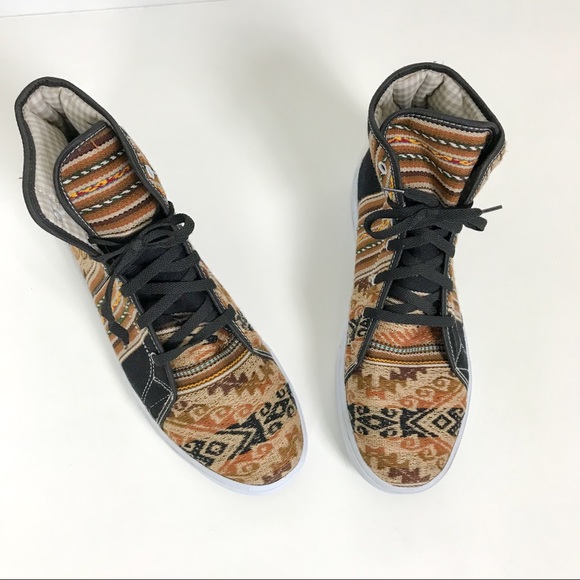 Mens Tribal Fashion High Top Sneakers - Picture 5 of 7